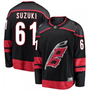 Ryan Suzuki Carolina Hurricanes Youth Fanatics Branded Black Breakaway Alternate Jersey