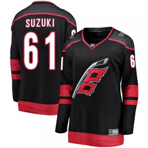 Ryan Suzuki Carolina Hurricanes Women's Fanatics Branded Black Breakaway Alternate Jersey