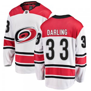 Scott Darling Carolina Hurricanes Men's Fanatics Branded White Breakaway Away Jersey